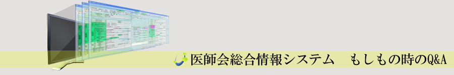 医師会総合情報システム　もしもの時のQ&A